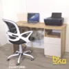 Escritorios modernos 25 con cajon y puerta color natural