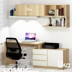 estudio cosmic con escritorio y luces led