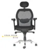 silla ergonomica negra con rodachinas