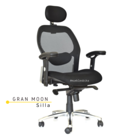 silla ergonomica con ruedas reclinable color negro