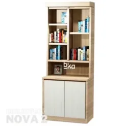 biblioteca nova 2 con 2 puertas y compartimientos