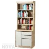 biblioteca nova 3 con cajoneras, puerta y entrepaños
