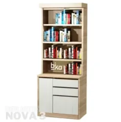 biblioteca nova 3 con cajoneras, puerta y entrepaños