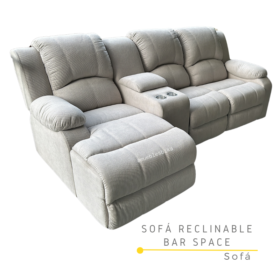 silla reclino con bar tapizada en tela