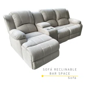 silla reclino con bar tapizada en tela