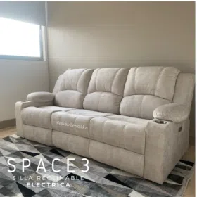 silla reclinable de 3 puestos electricos en tela
