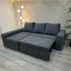 sofa cama moderno tapizado color gris