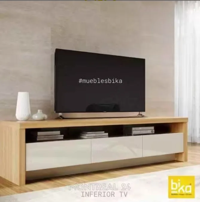 medidas mueble para TV según pulgadas: inferior de TV Montreal 24 de 50 cm de alto y 35 cm de fondo