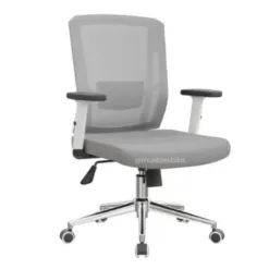 silla de escritorio pandora 2 color gris y blanco