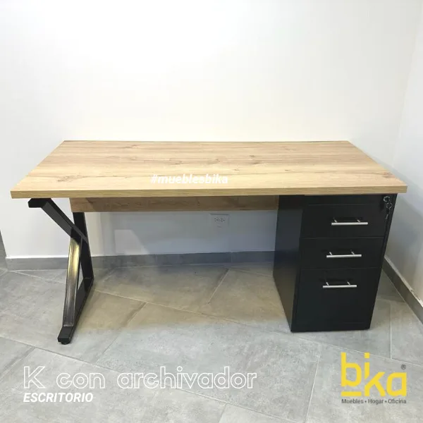 ESCRITORIO K con archivador con llave