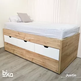 caam tarima justin con 3 cajones practicos