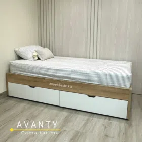 cama con 2 cajones