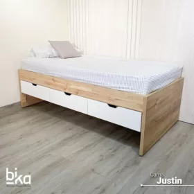 Cama juvenil con cajones Justin + 3 cajones