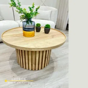mesa de centro moderna color natural
