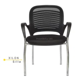 silla fija color negro