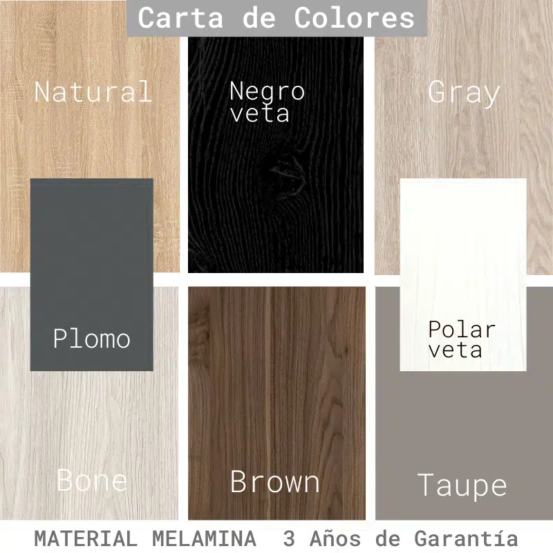 nuestra carta de colores de muebles bika