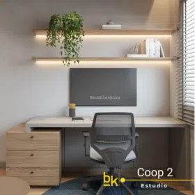 Escritorio con Biblioteca Coop Moderno 2