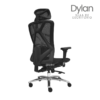 Silla de Escritorio Dylan con espaldar en malla color nagro