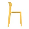 silla apilable fija color amarillo