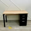 escritorio enne con archivador negro