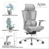 Silla de escritorio presidente Apex color gris moderna