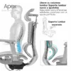 Silla de escritorio presidente Apex color gris con rodachinas