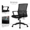 Silla de escritorio Emma con ruedas