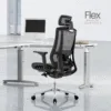 Silla Ergonómica Flex de escritorio color negro