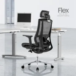Silla Ergonómica Flex de escritorio color negro