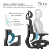 Silla de Escritorio Presidente Gary negra en malla moderna