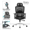 Silla de Escritorio Presidente Gary negra ergonomica