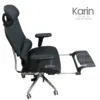 Silla de Escritorio Karin negra con descansapies