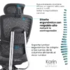 Silla de Escritorio Karin negra con apoyo lumbar