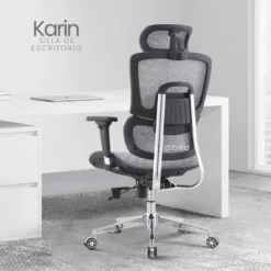 Silla Ergonómica Karin gris giratoria