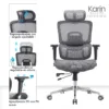 Silla Ergonómica Karin gris en muebles bika