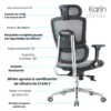 Silla Ergonómica Karin gris