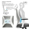 Silla de Escritorio Presidente Lalo gris ergonómica