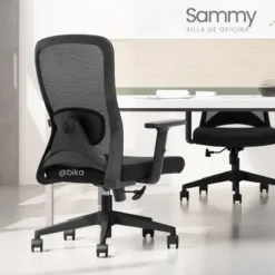 Silla de Escritorio Gerente Sammy en malla color negro