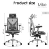 Silla de Escritorio Rresidente Mike gris