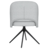Silla auxiliar Praga giratoria blanca vista de frente