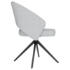 Silla auxiliar Praga giratoria blanca vista de lado, con respaldo envolvente