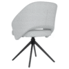 Silla auxiliar Praga giratoria blanca vista desde atrás