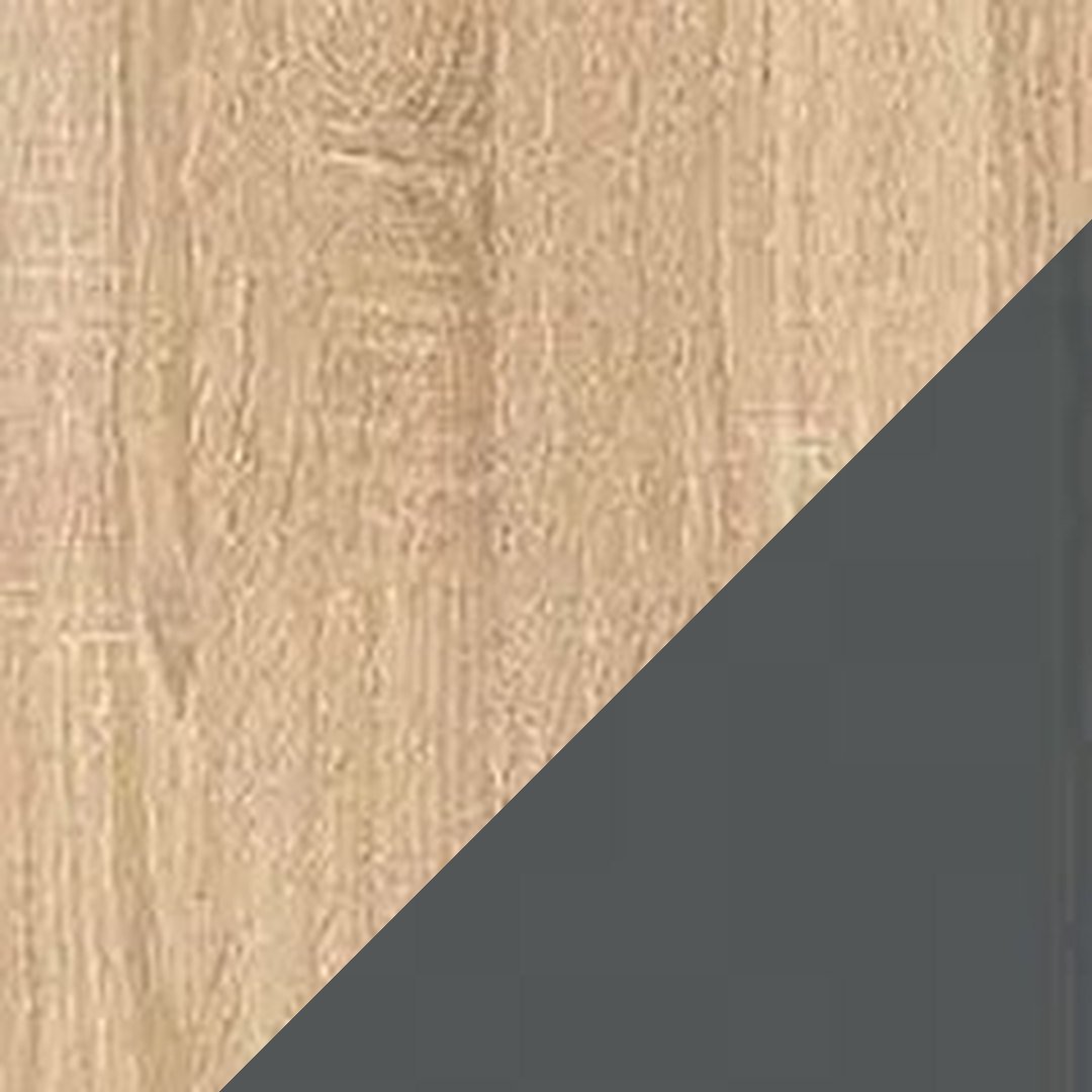Muestra del color Natural con Plomo – escritorio dinamic ele con archivador – Muebles Bika