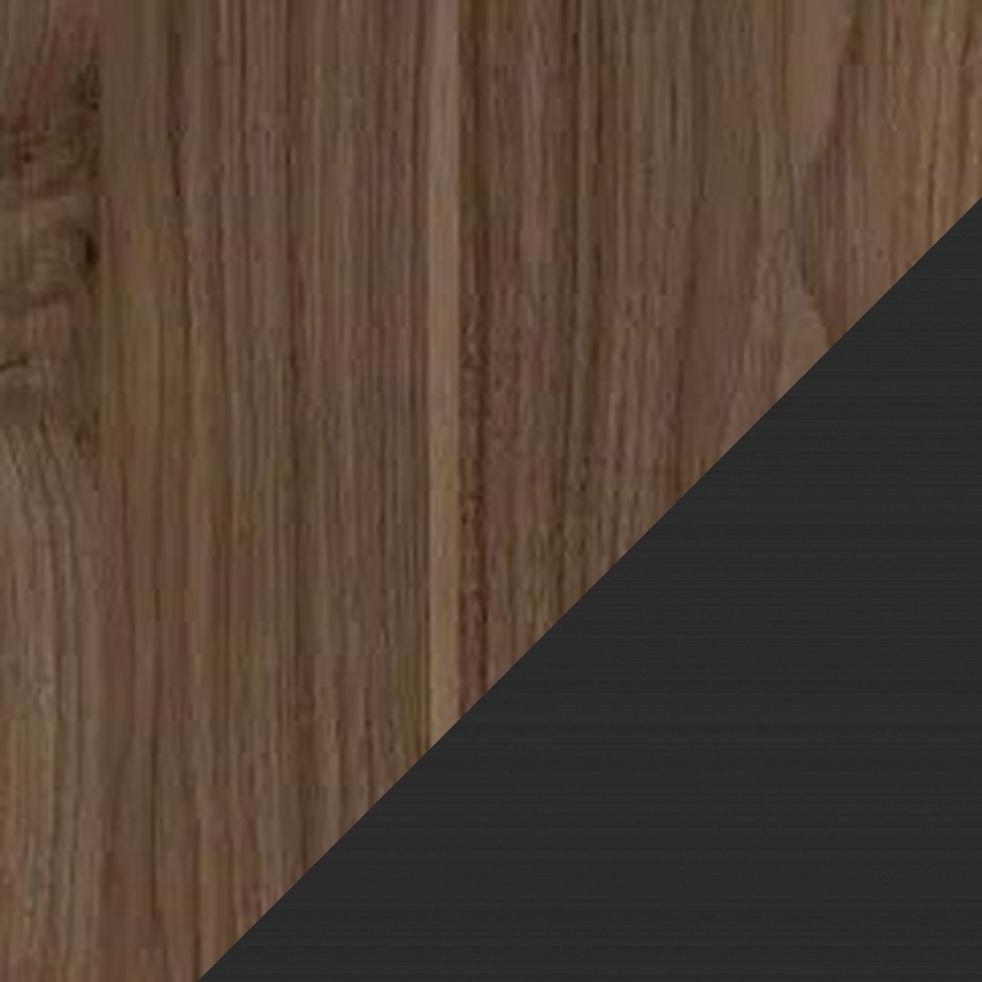 Muestra del color Brown con Negro – estación de trabajo 2 cuadratto – Muebles Bika