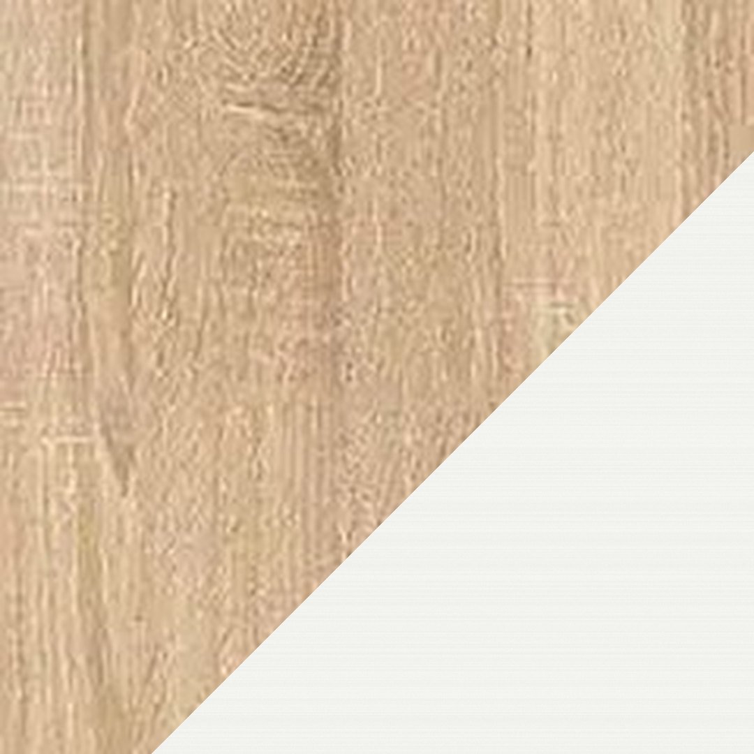 Muestra del color Natural con Blanco – estación de trabajo 2 cuadratto – Muebles Bika