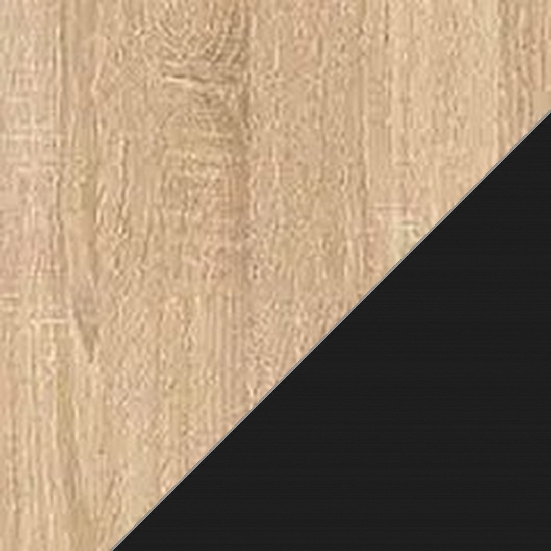 Muestra del color Natural con Negro – estación de trabajo 4 plus para 4 puestos – Muebles Bika