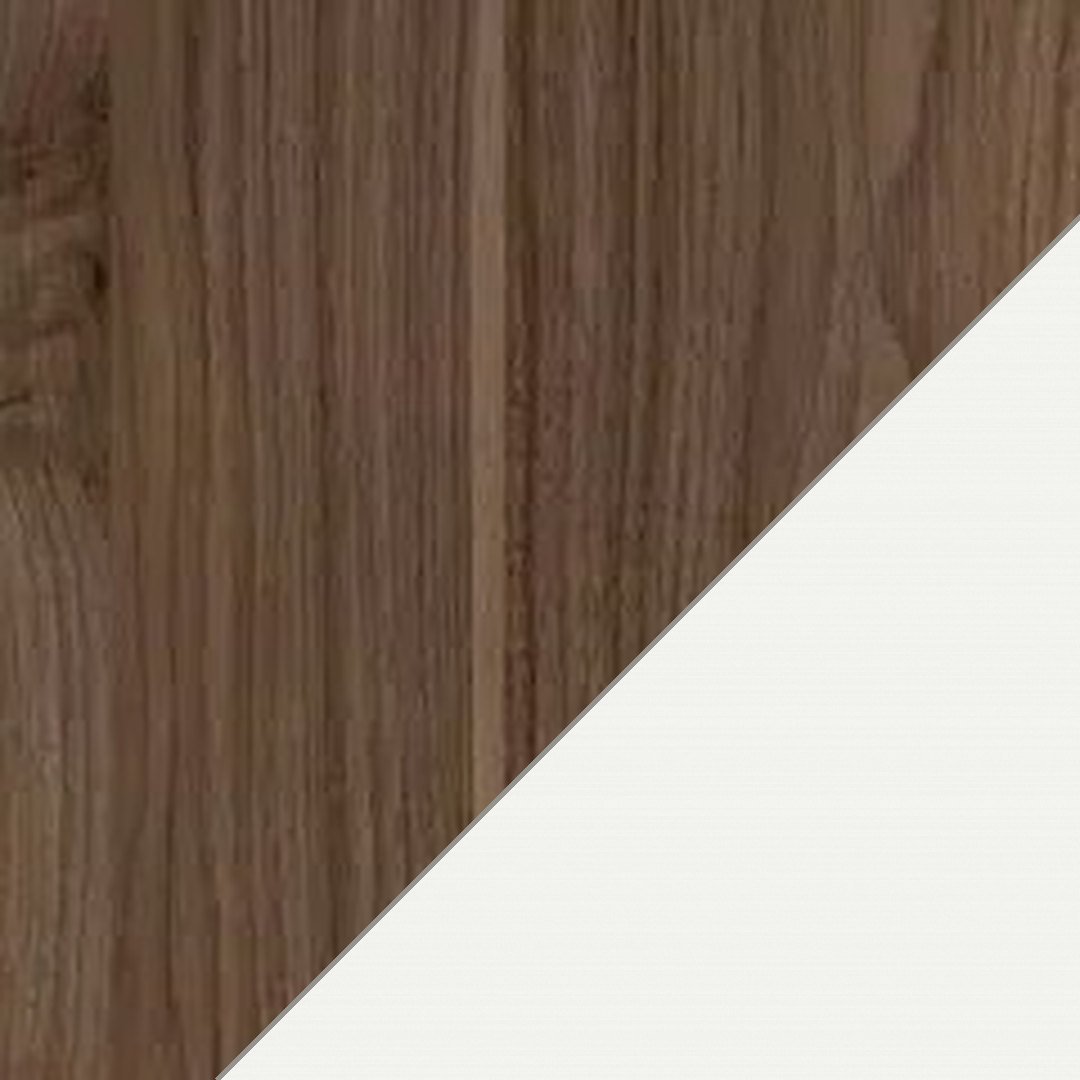 Muestra del color Brown con estructura blanca – escritorio ajustable eléctrico motion – Muebles Bika