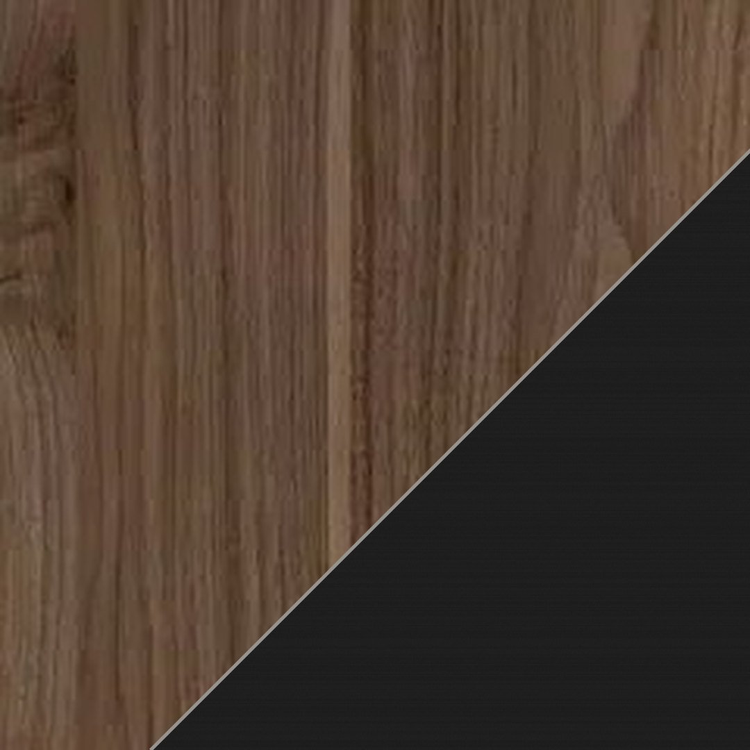 Muestra del color Brown con estructura negra – escritorio ajustable eléctrico motion – Muebles Bika
